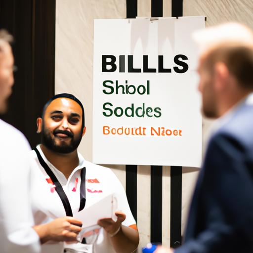 A bills.com SEO Manager networking with industry professionals to enhance their SEO expertise